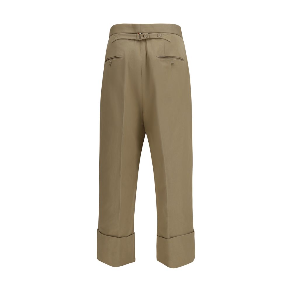 Thom Browne Beige Cotton Casual Pants