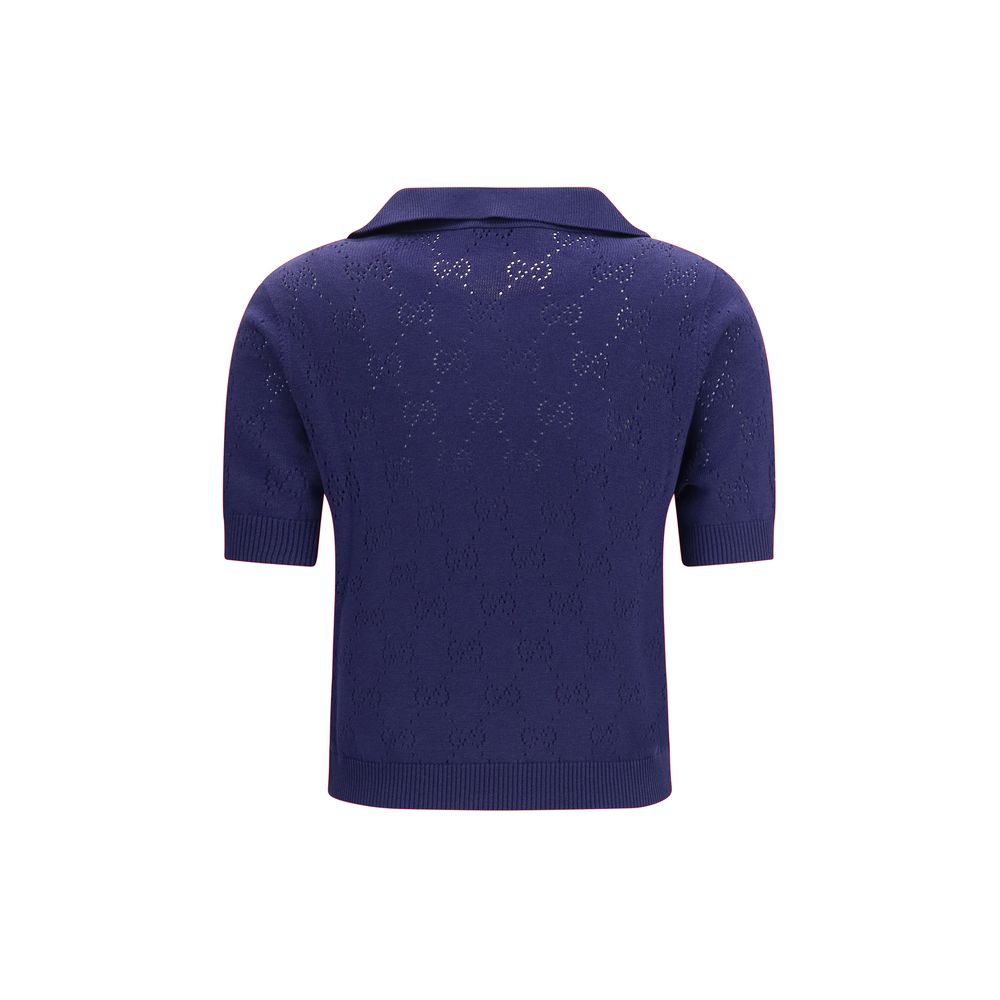 Gucci Blue Silk Top