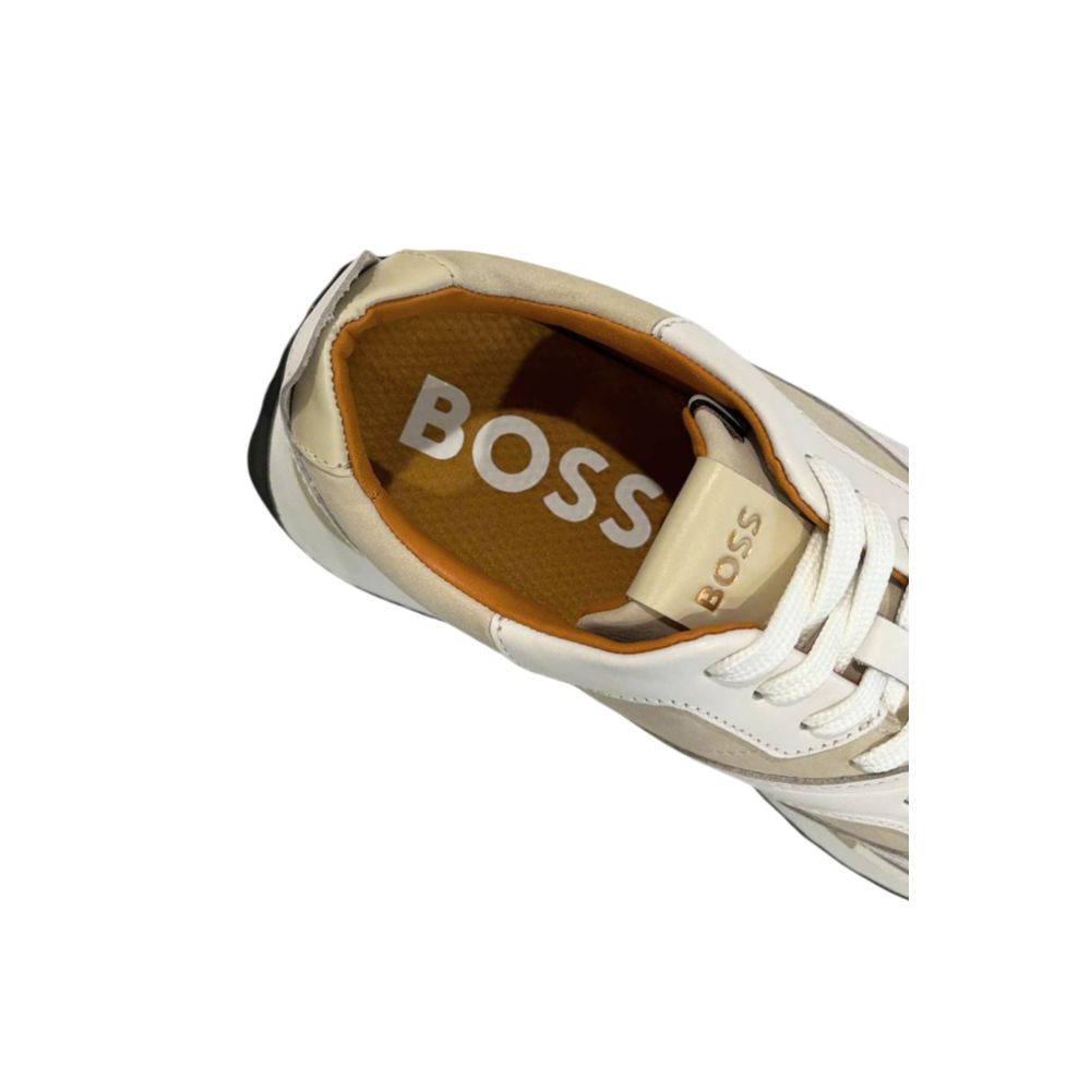Hugo Boss White Leather Men Sneaker