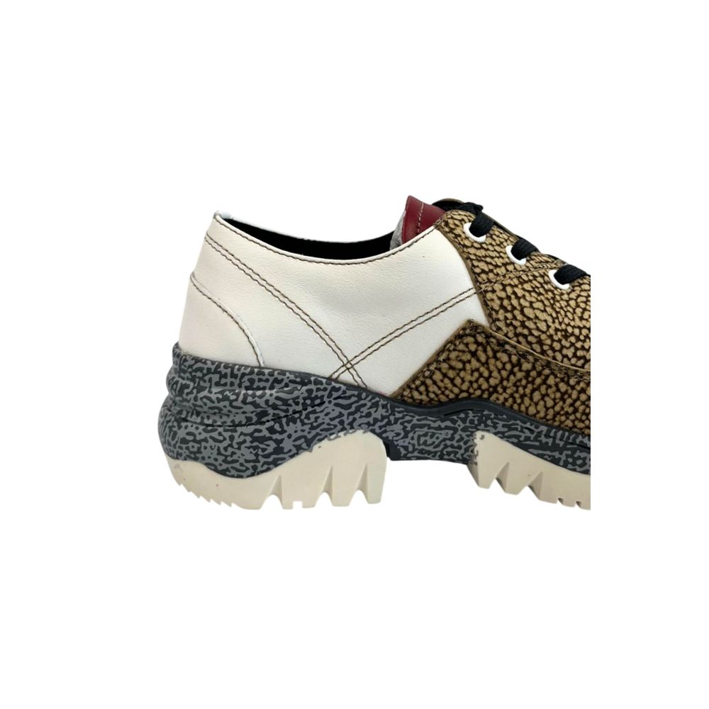 Borbonese Beige Leather Women Sneaker