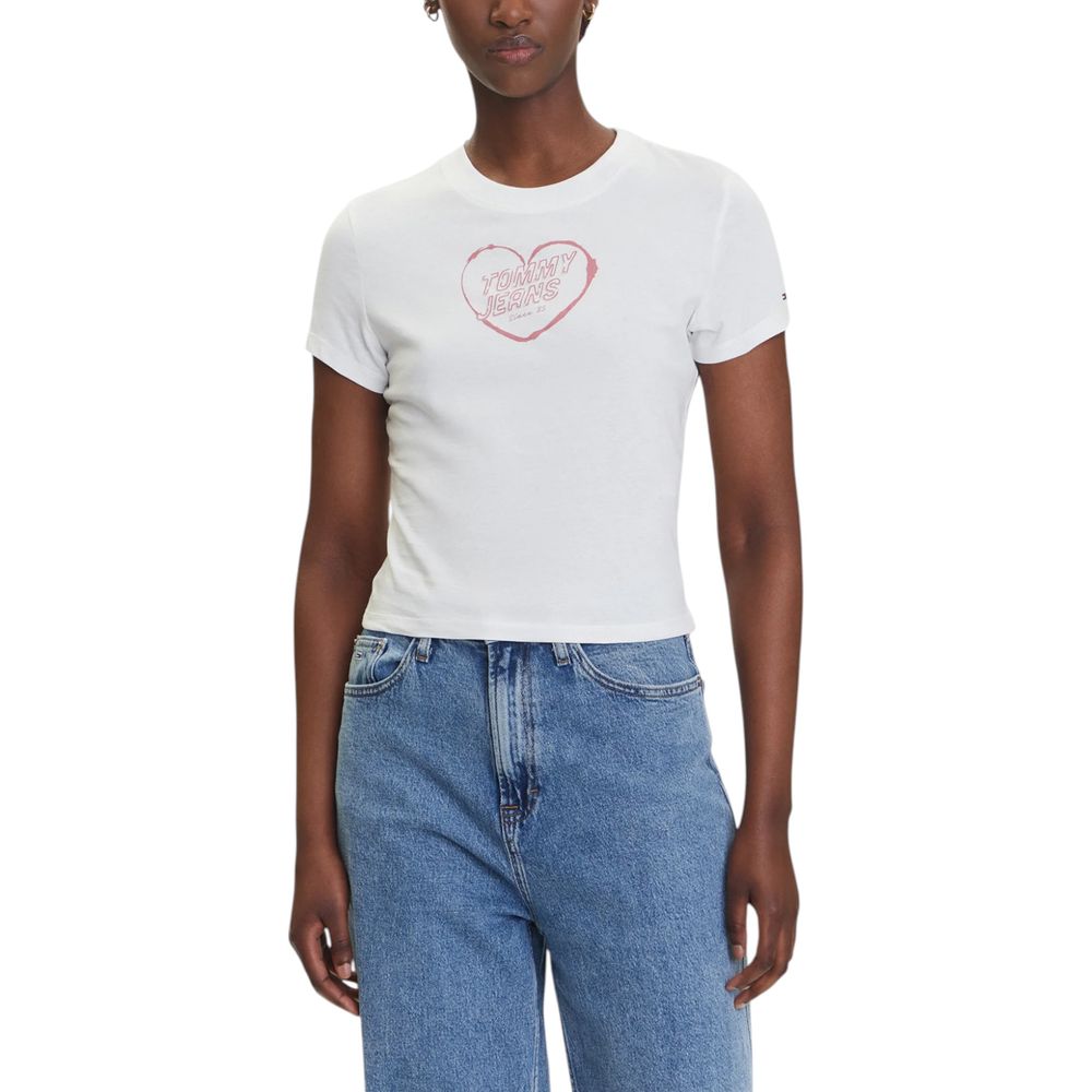 Tommy Hilfiger Jeans Cream Recycled Cotton T-Shirt