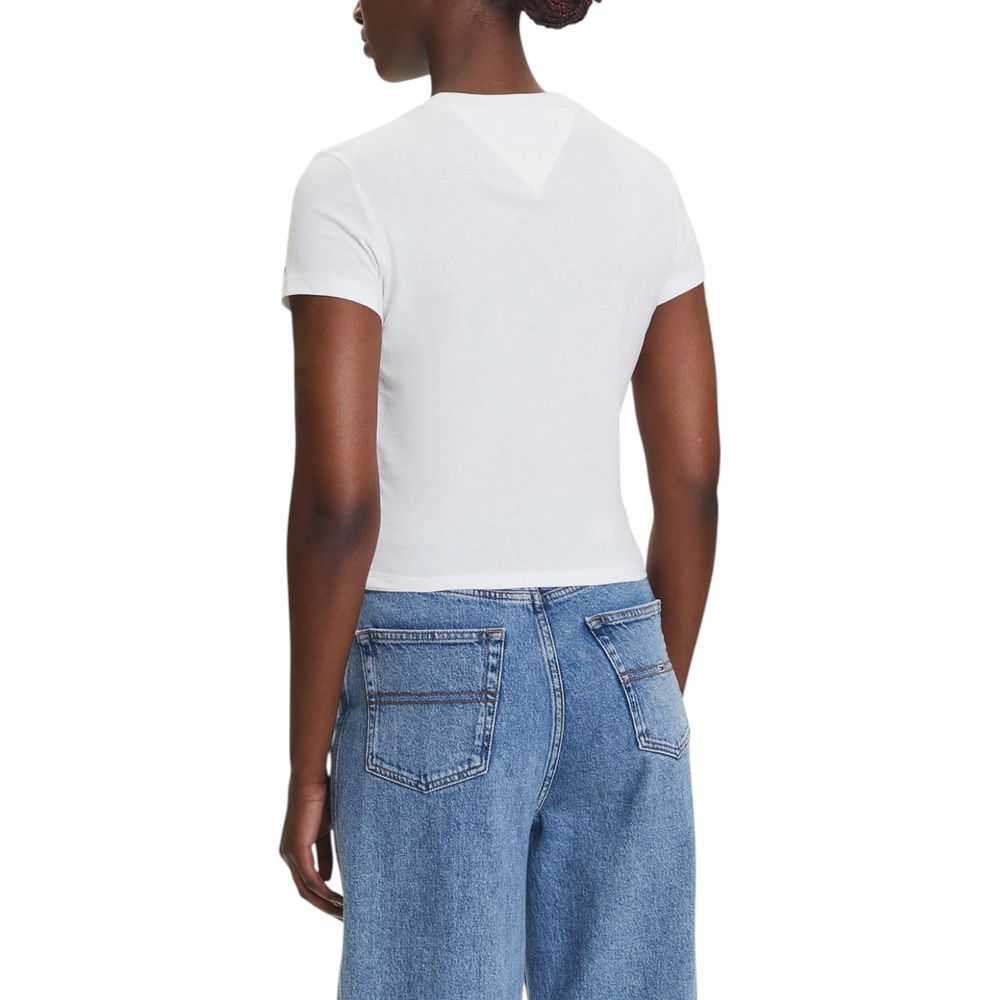 Tommy Hilfiger Jeans Cream Recycled Cotton T-Shirt