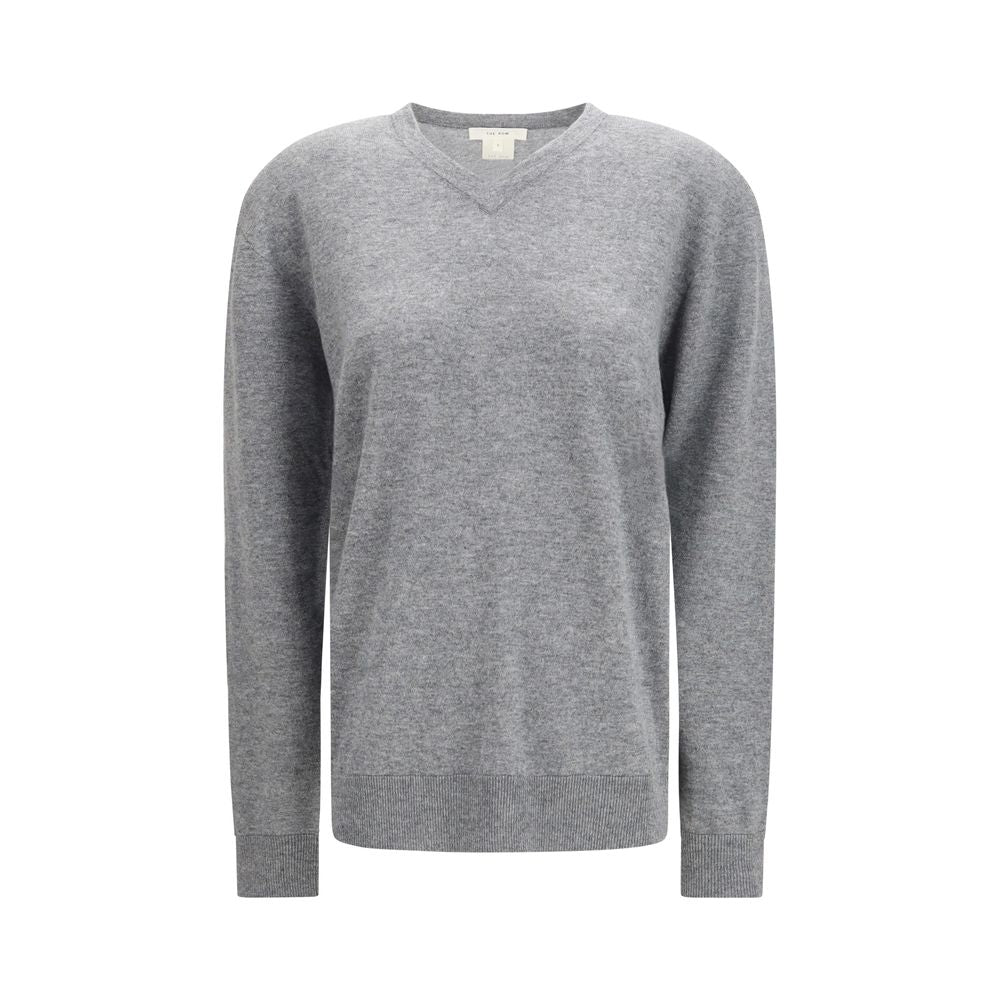 The Row Gray Cashmere Top