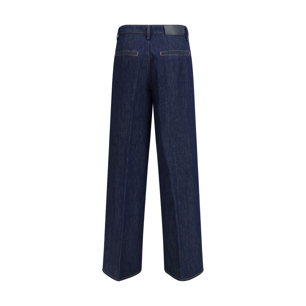 7FOR Blue Cotton Bermuda Shorts