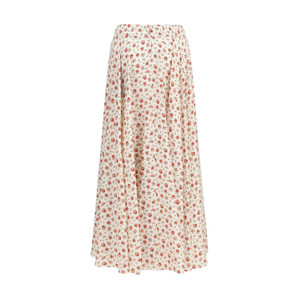 Dolce & Gabbana Pink Silk Long Skirt
