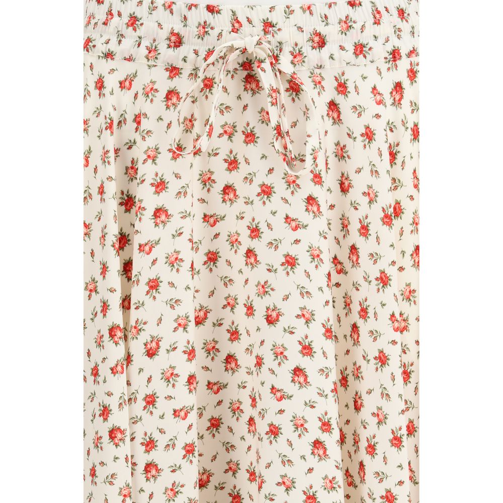 Dolce & Gabbana Pink Silk Long Skirt