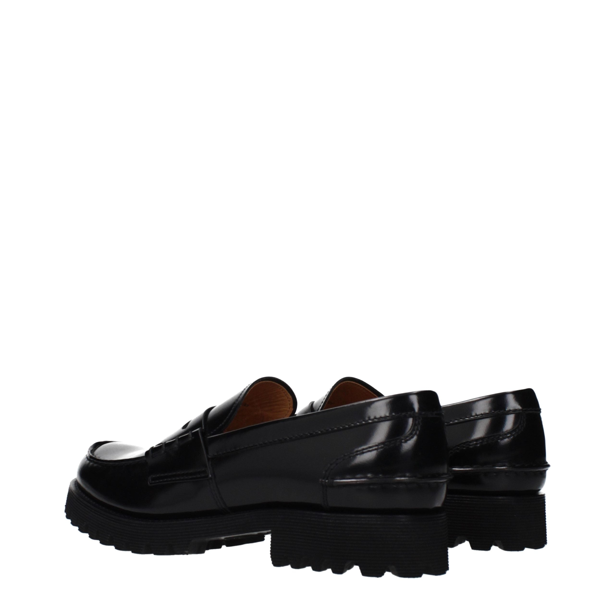 Church's Black Leather Slip-On Loafers