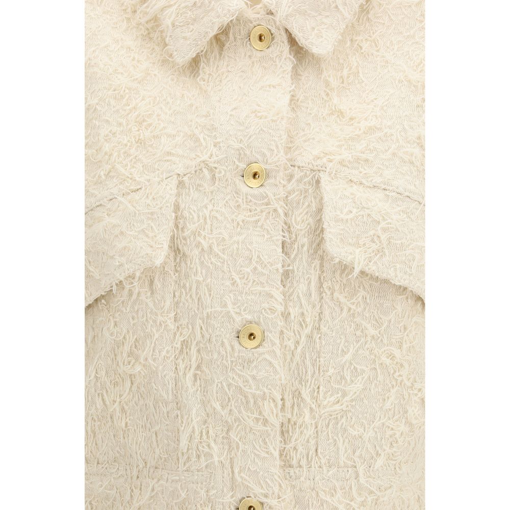 Brunello Cucinelli Beige Cotton Denim Jacket
