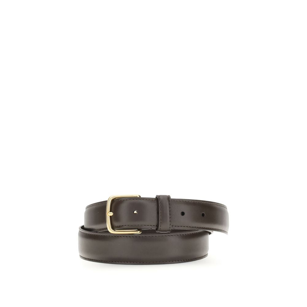 The Row Brown Calf Leather Bos Taurus Regular Belt