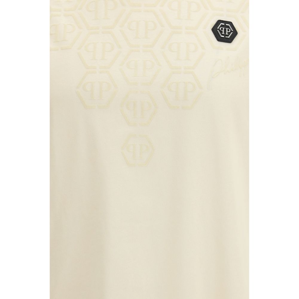 Philipp Plein Beige Cotton T-Shirt