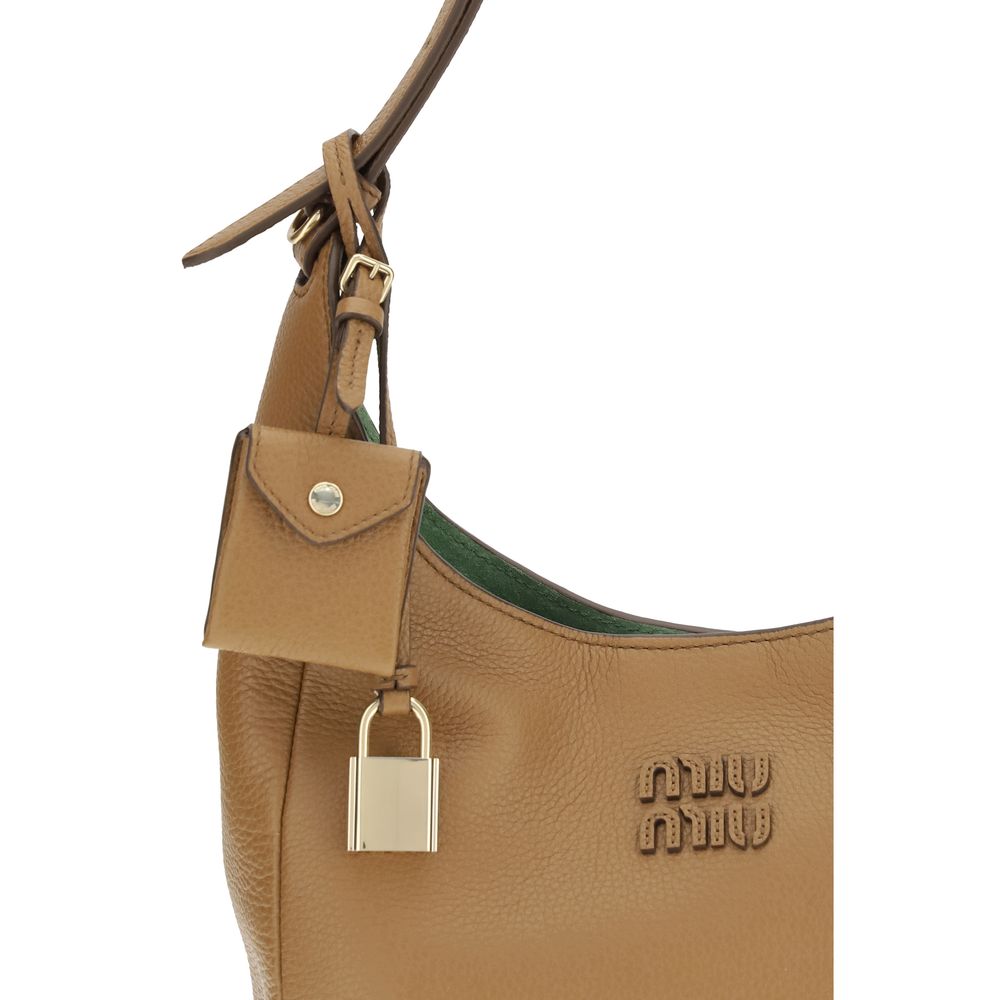Miu Miu Beige Calf Leather Bos Taurus Backet Bag