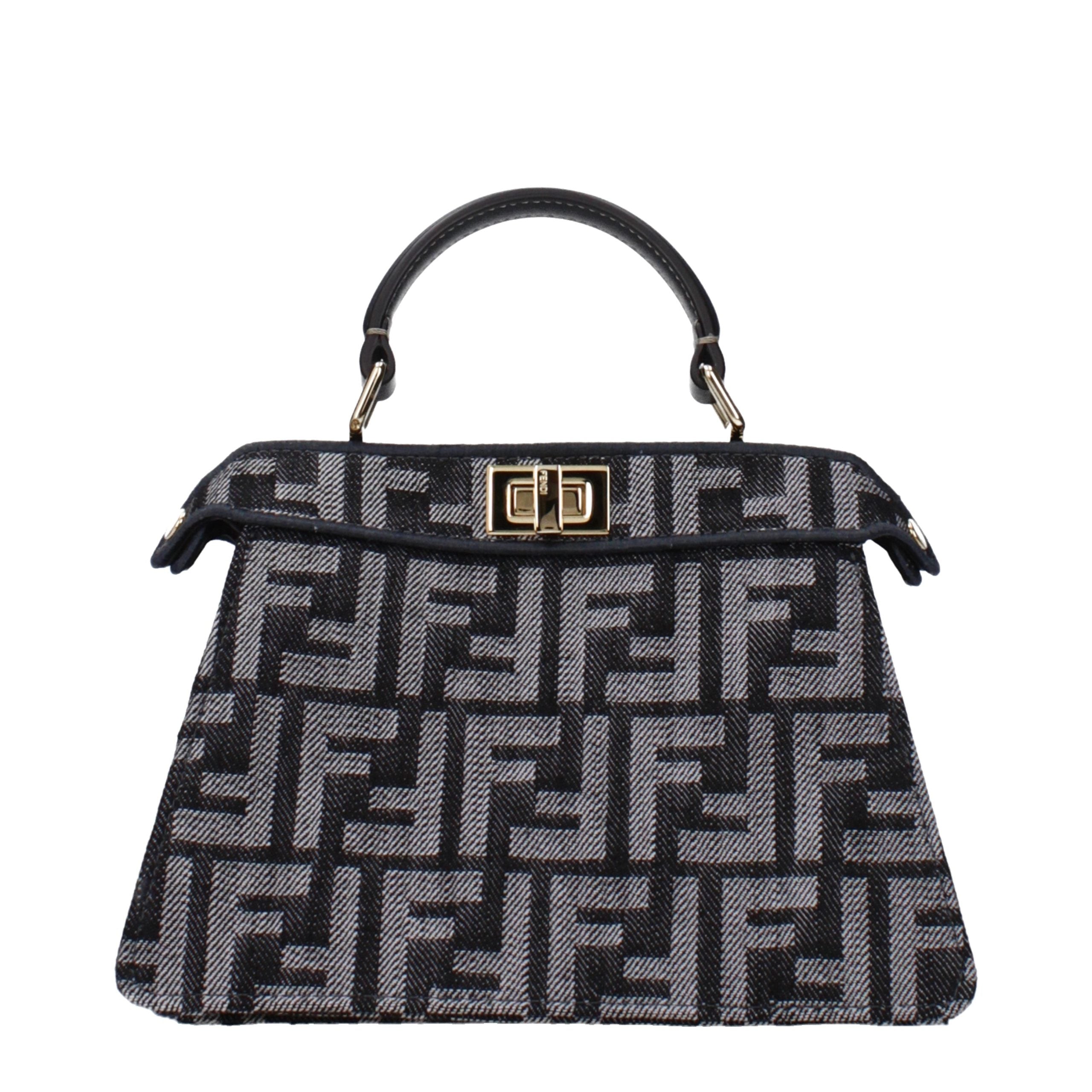 Fendi Black Fabric Handbag