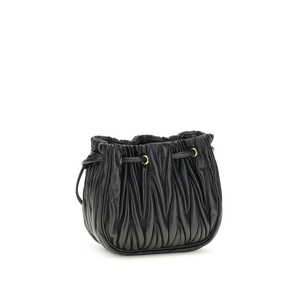Miu Miu Black Calf Leather Bos Taurus Wallet