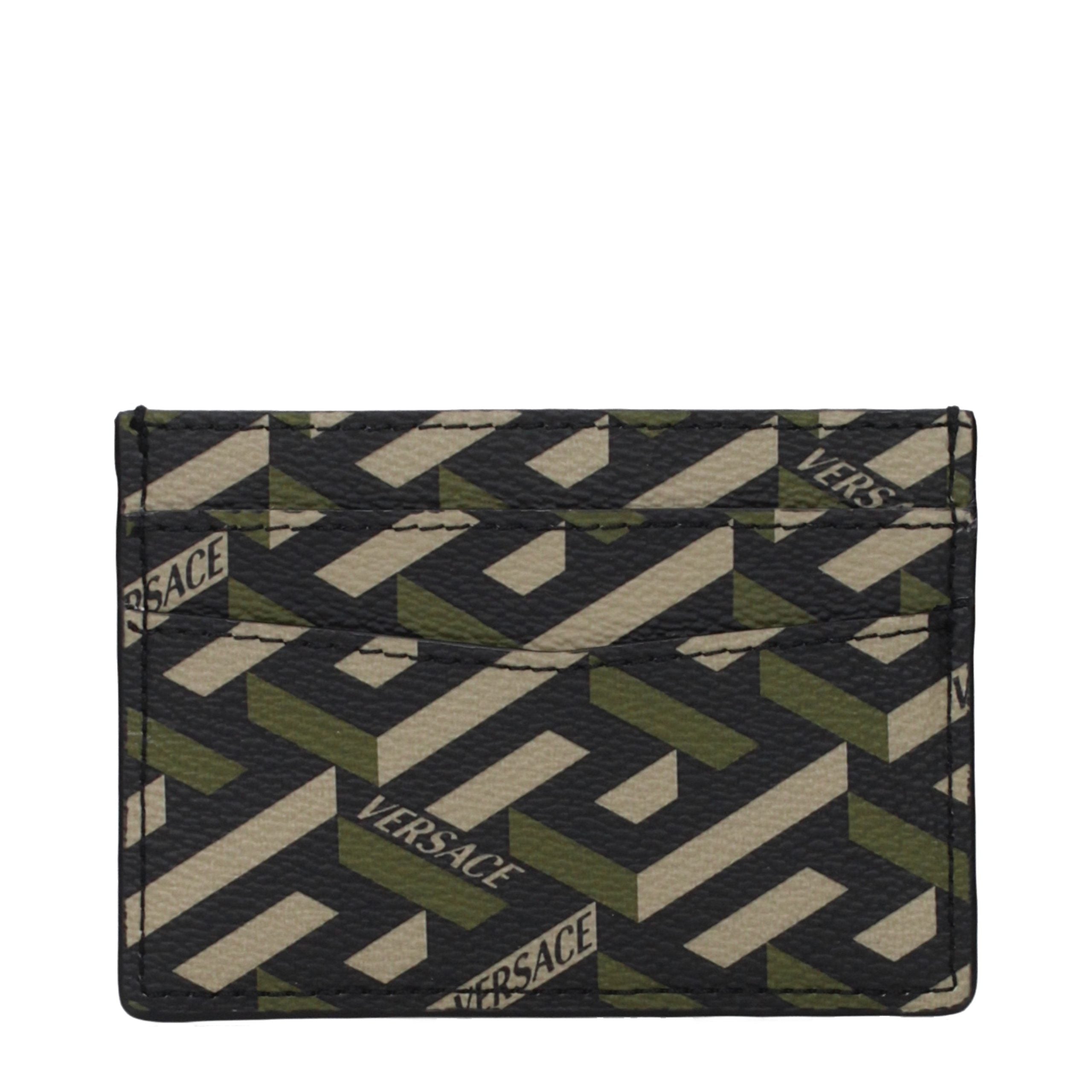 Versace Black Fabric Cardholder