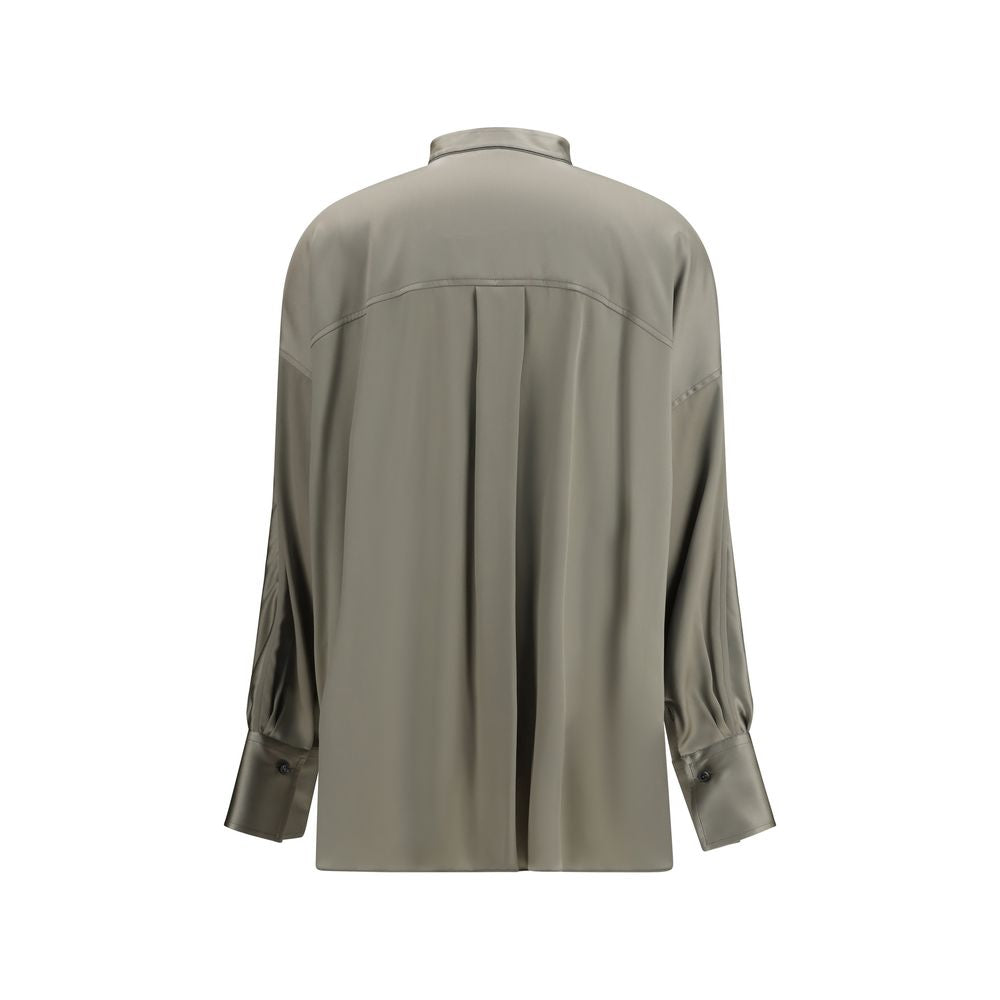Brunello Cucinelli Bicolor Silk Shirt
