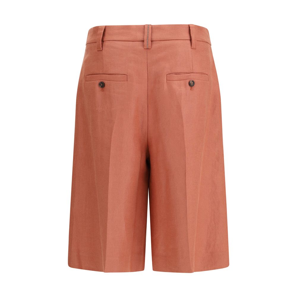 Brunello Cucinelli Multicolor Viscose Bermuda Shorts