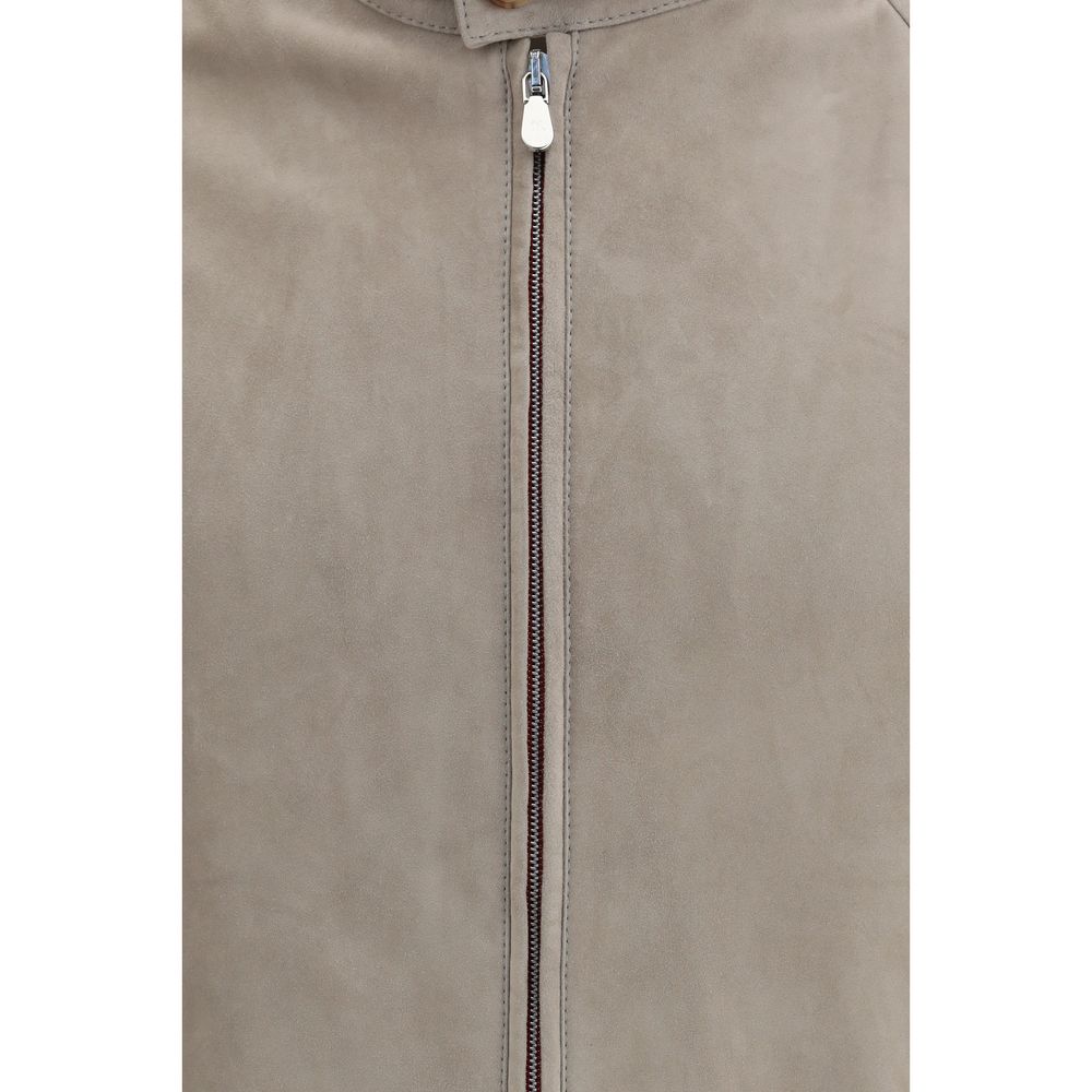 Brunello Cucinelli Bicolor Leather Jacket