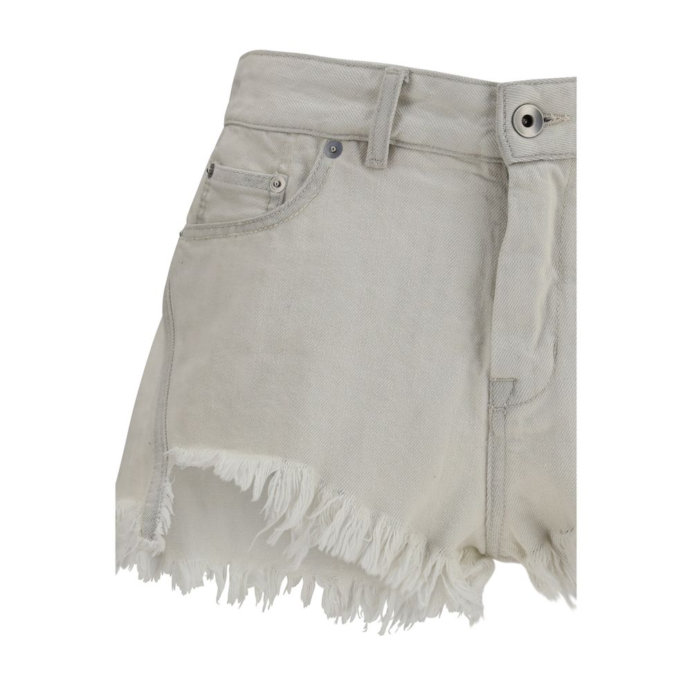 Rick Owens Beige Cotton Bermuda Shorts