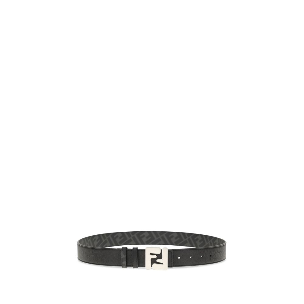 Fendi Black Calf Leather Bos Taurus Regular Belt