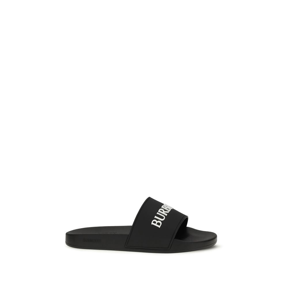 Burberry Black Rubber Slippers
