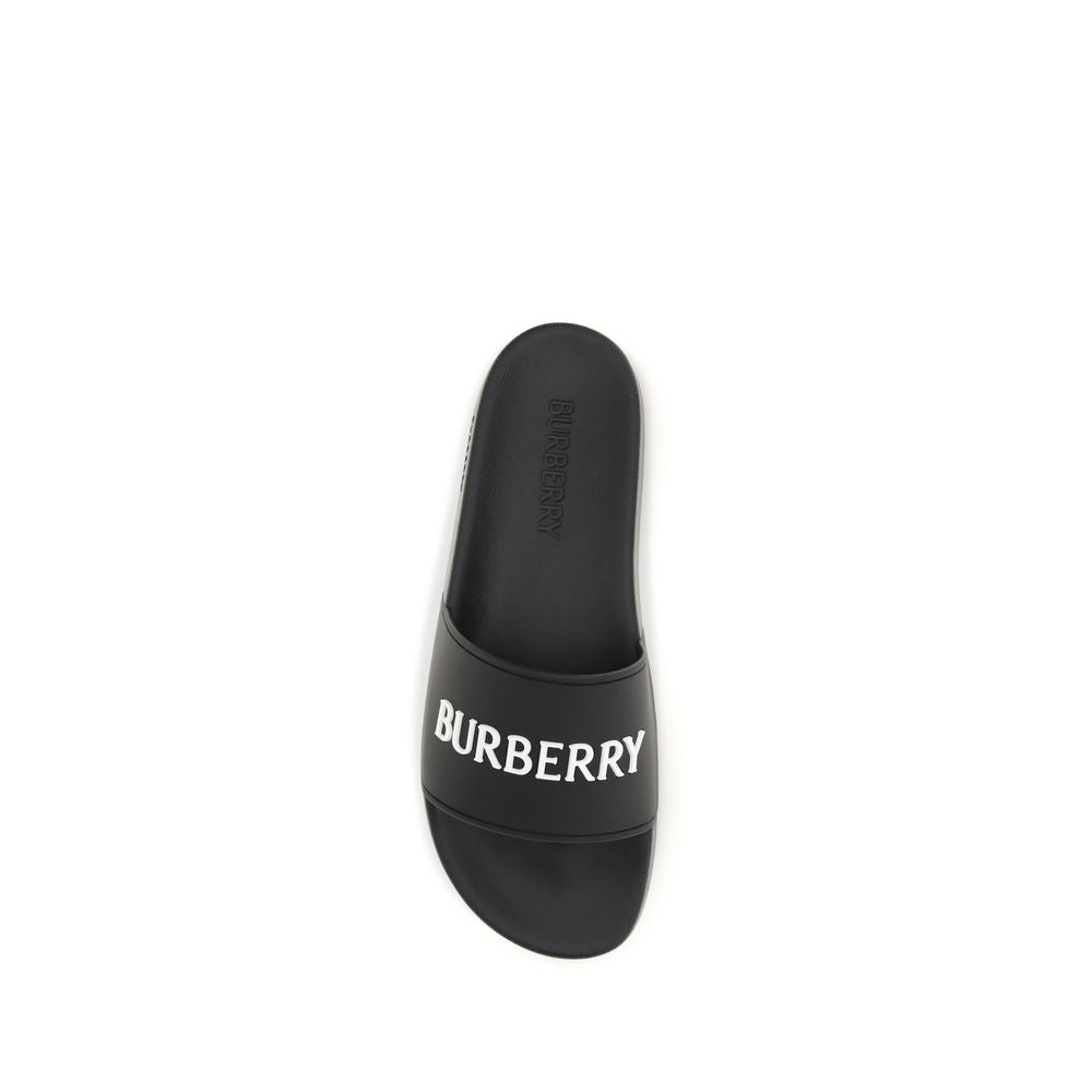 Burberry Black Rubber Slippers