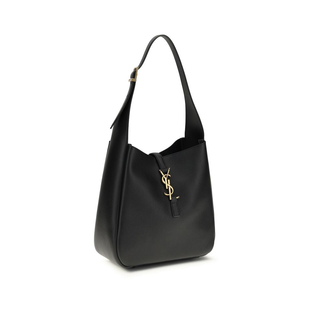 Saint Laurent Black Calf Leather Bos Taurus Shoulder Bag