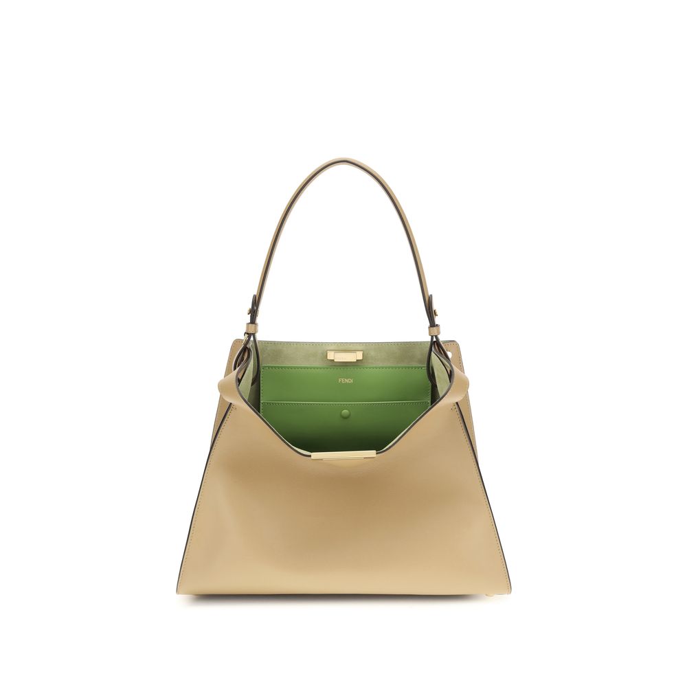 Fendi Beige Calf Leather Bos Taurus Shoulder Bag