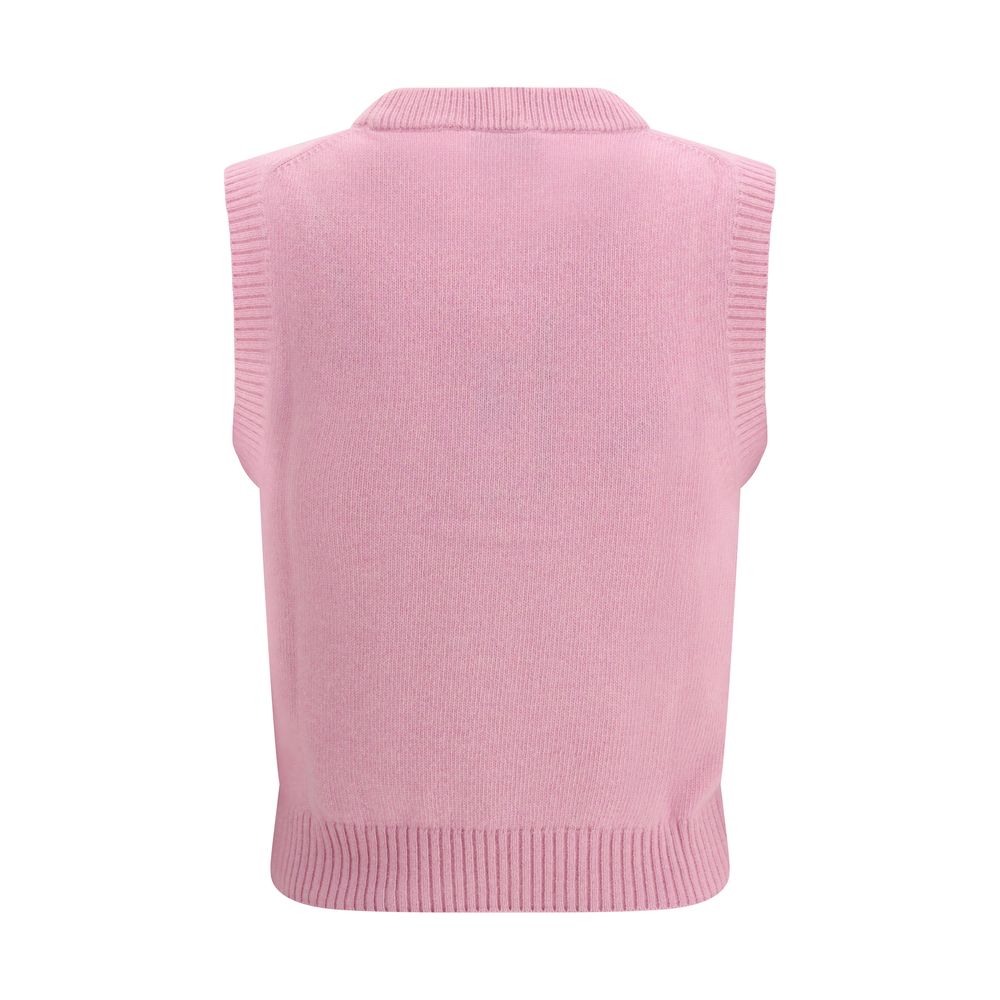 Ganni Multicolor Wool Sleeveles Sweater