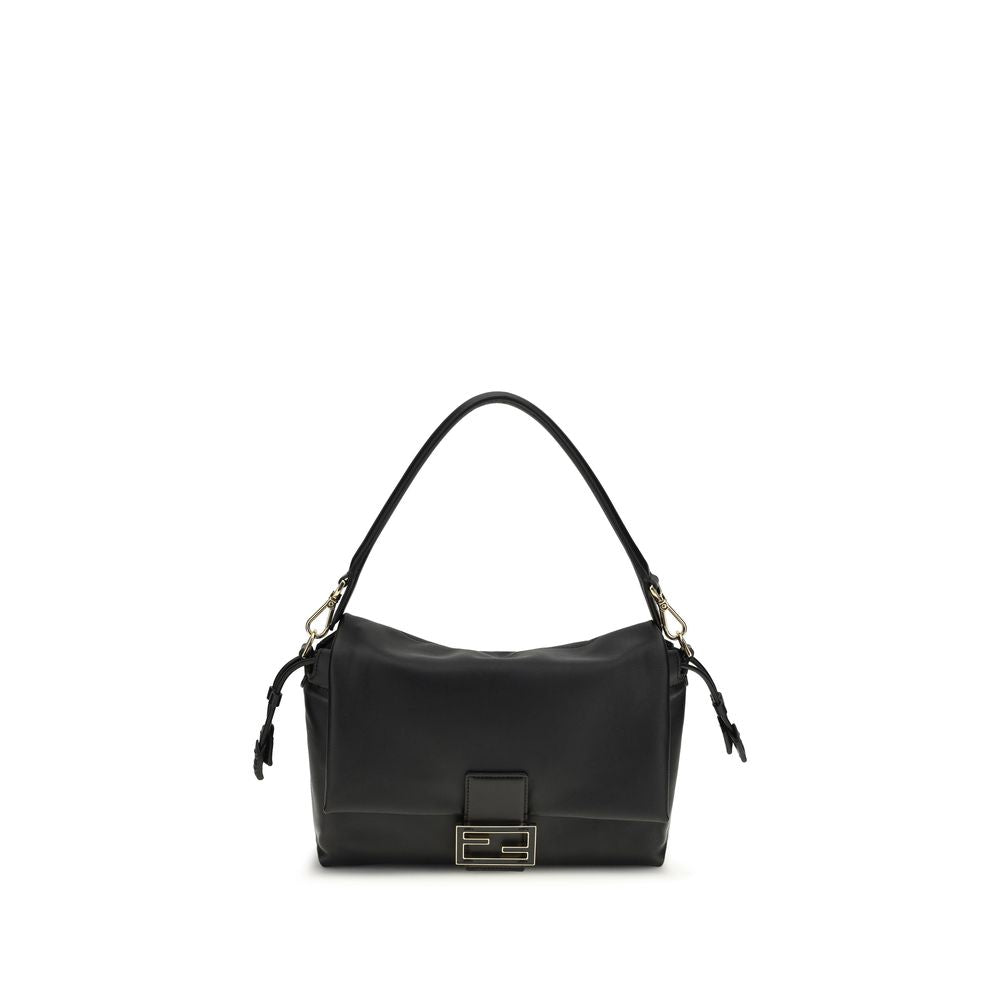 Fendi Black Calf Leather Bos Taurus Shoulder Bag