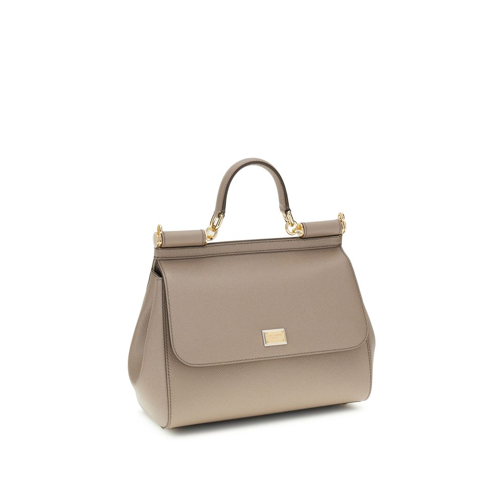 Dolce & Gabbana Gray Calf Leather Bos Taurus Shoulder Bag