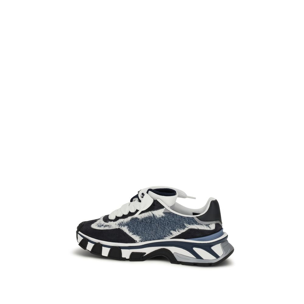 Dolce & Gabbana Multicolor Calf Leather Bos Taurus Chunky Sneakers