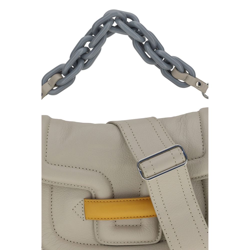 Pierre Hardy Gray Goatskin Shoulder Bag