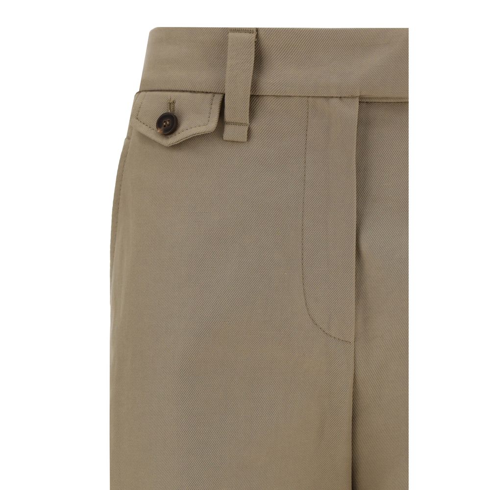 Brunello Cucinelli Beige Cotton Casual Pants