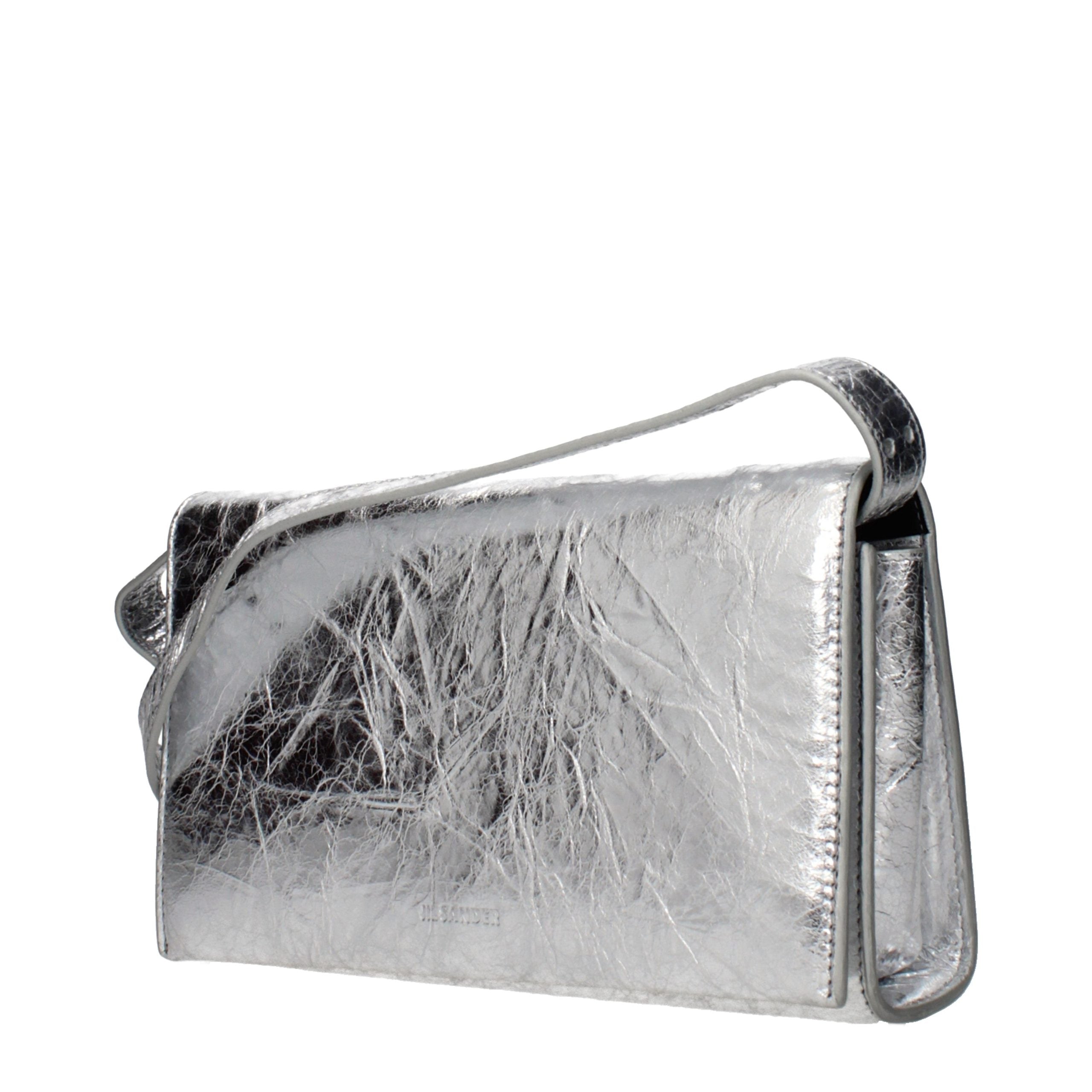 Jil Sander Gray Leather Crossbody Bag