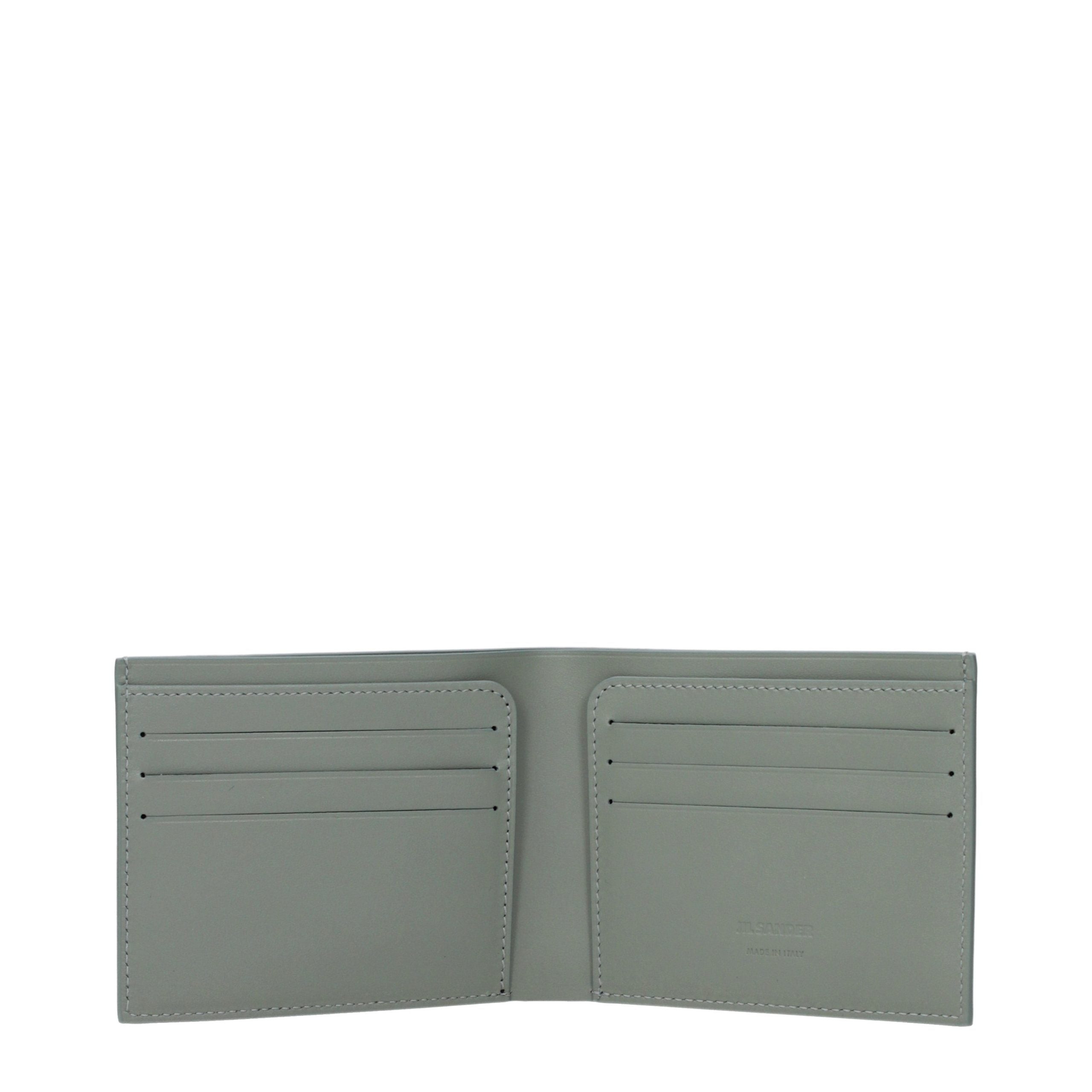 Jil Sander Green Leather Wallet