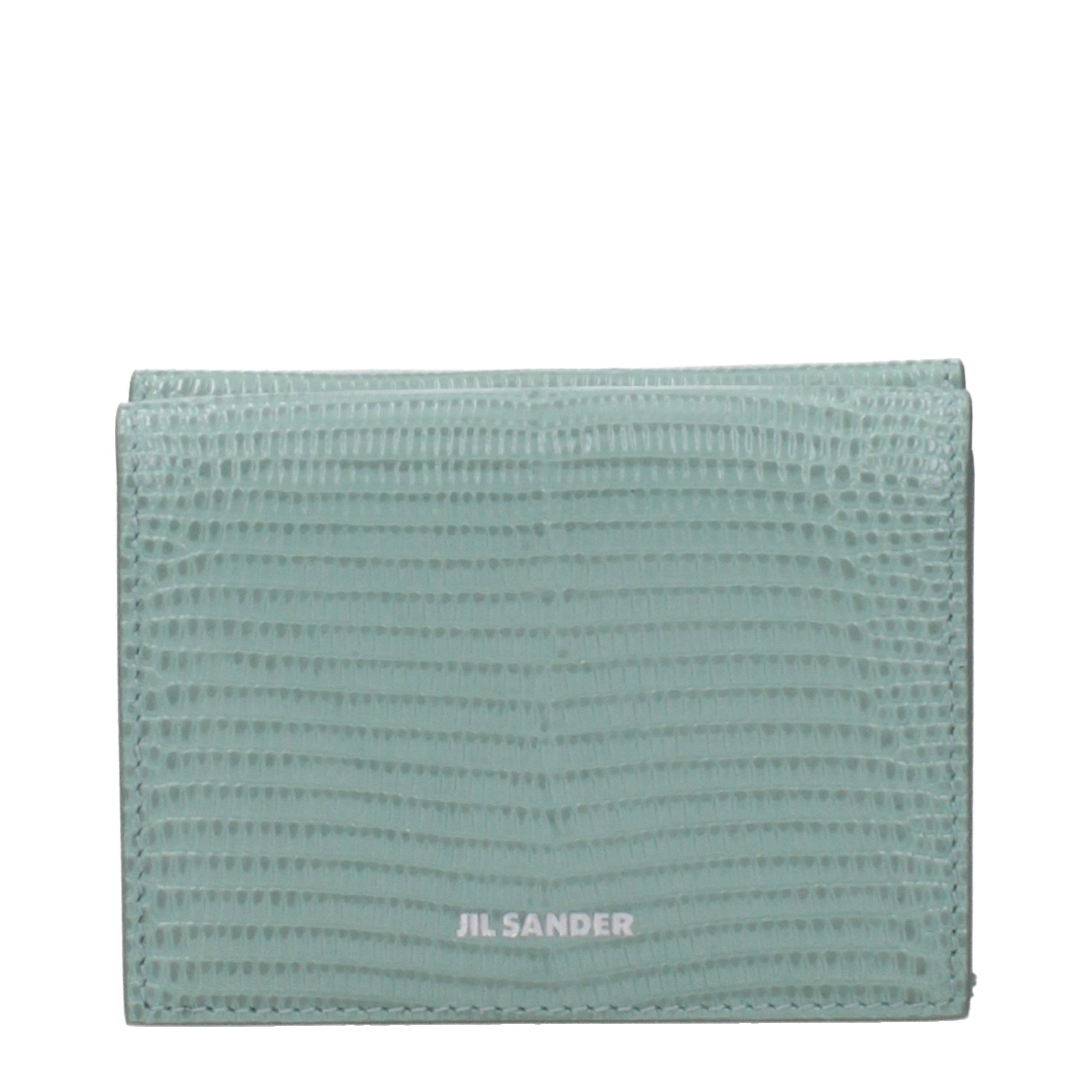 Jil Sander Green Leather Wallet
