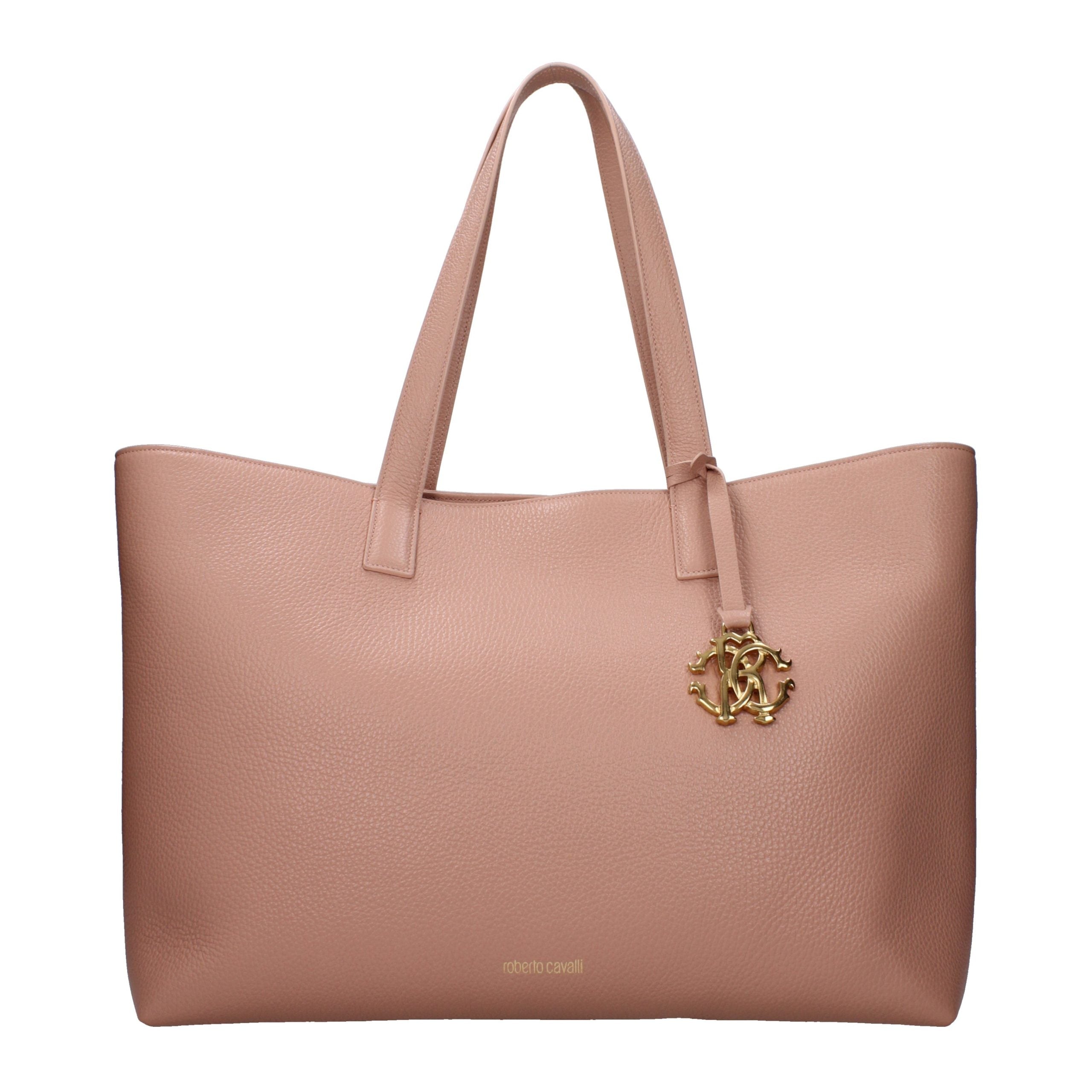 Roberto Cavalli Pink Leather Shoulder Bag