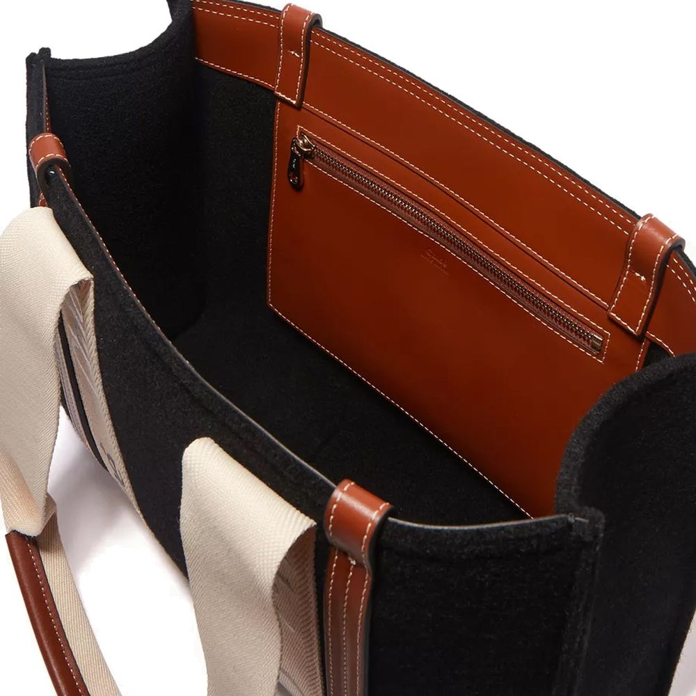 Chloé Black Wool Tote Bag
