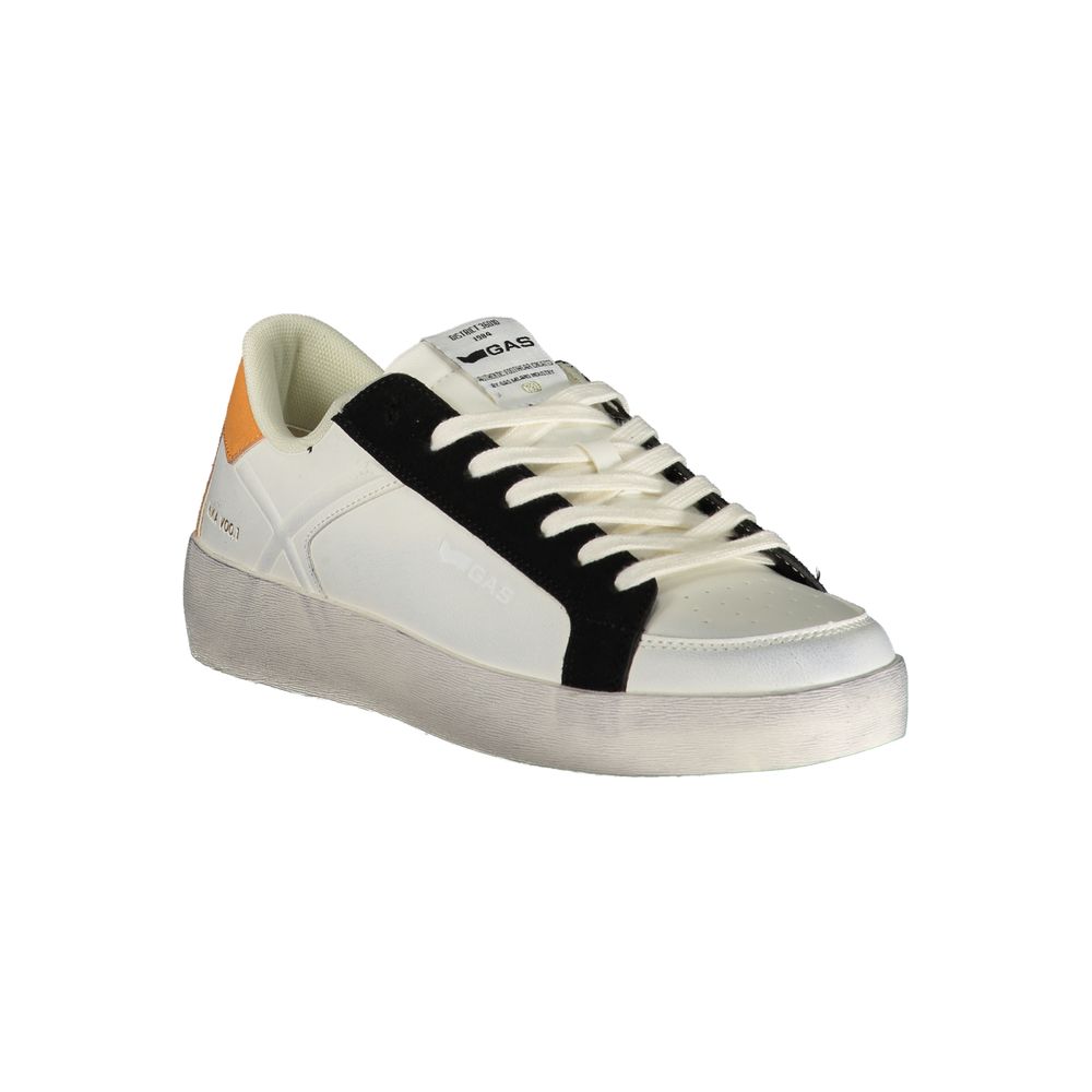 Gas White Polyester Athletic Sneakers