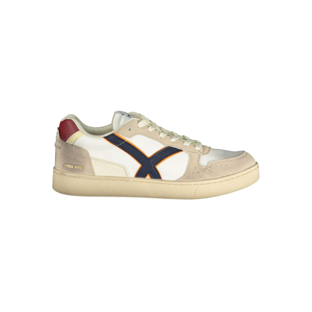 Gas White Polyester Athletic Sneakers