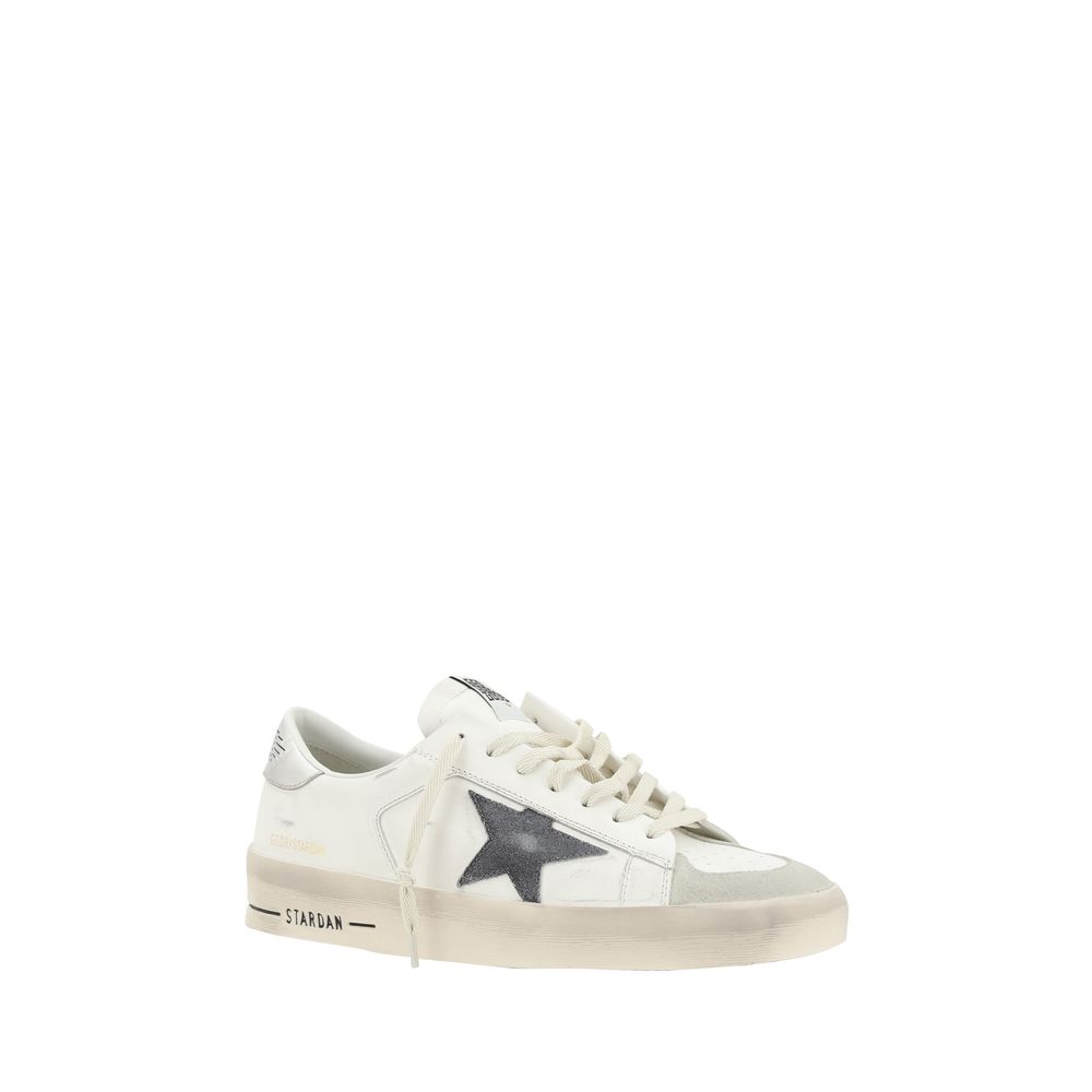 Golden Goose White Calf Leather Bos Taurus Low Top Sneakers