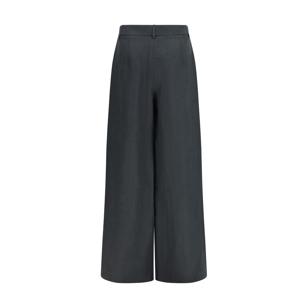 Giorgio Armani Brown Linen Casual Pants