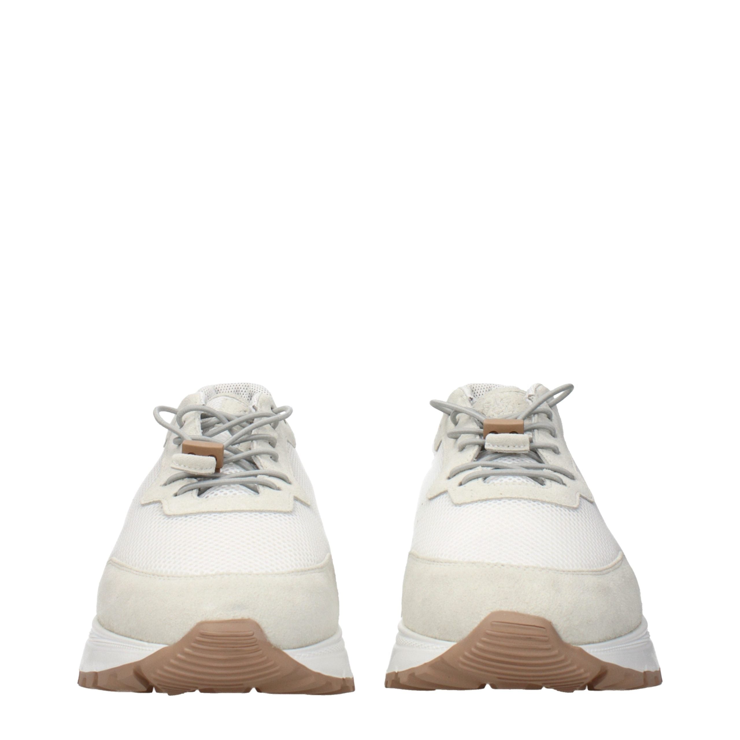 Eleventy White Fabric Low Top Sneakers
