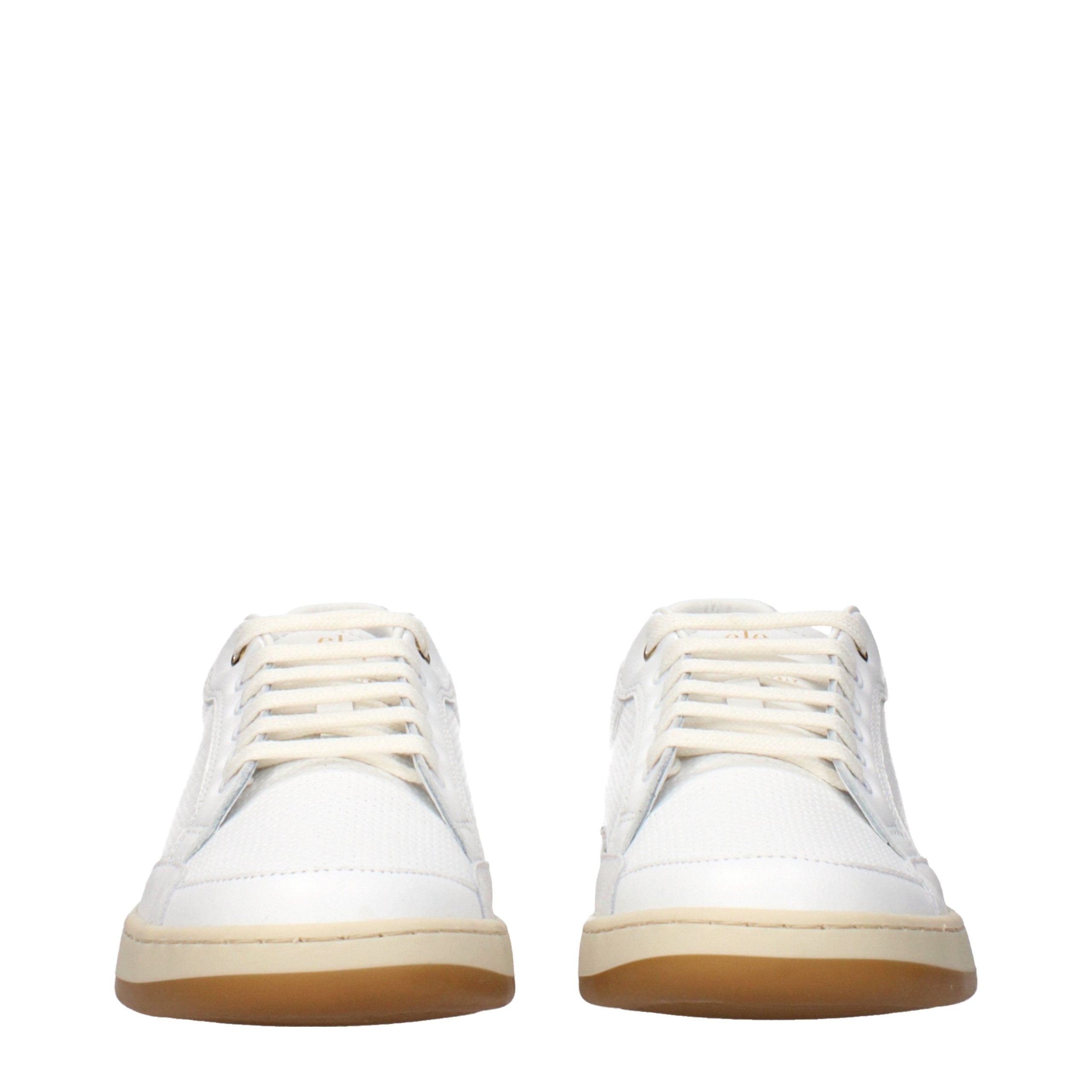 Eleventy White Leather Sneakers