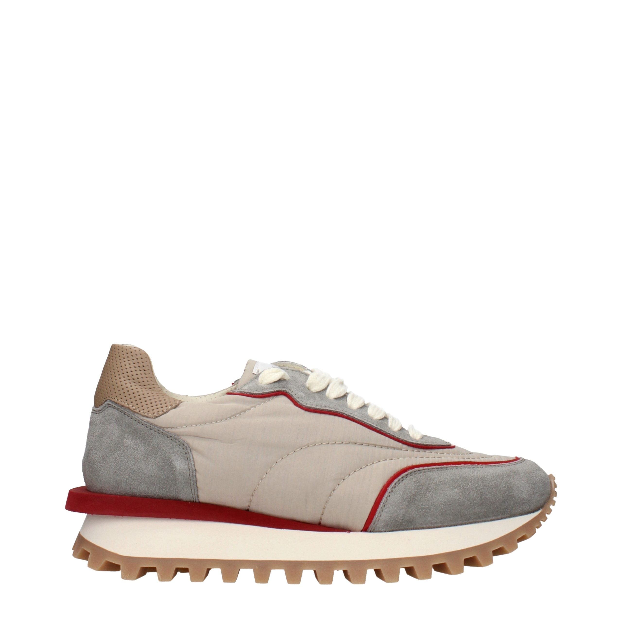 Eleventy Beige Fabric Chunky Sneakers