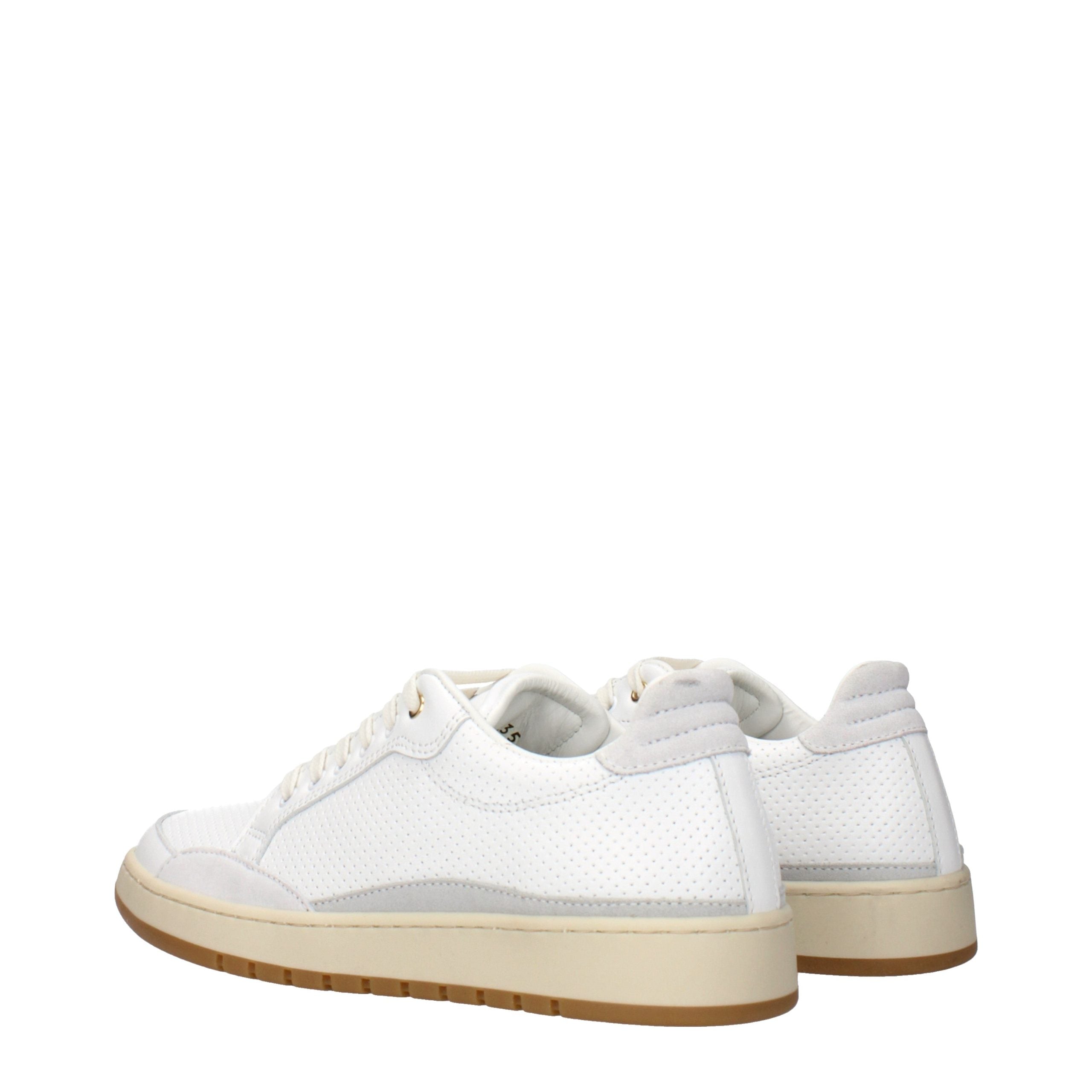 Eleventy White Leather Sneakers