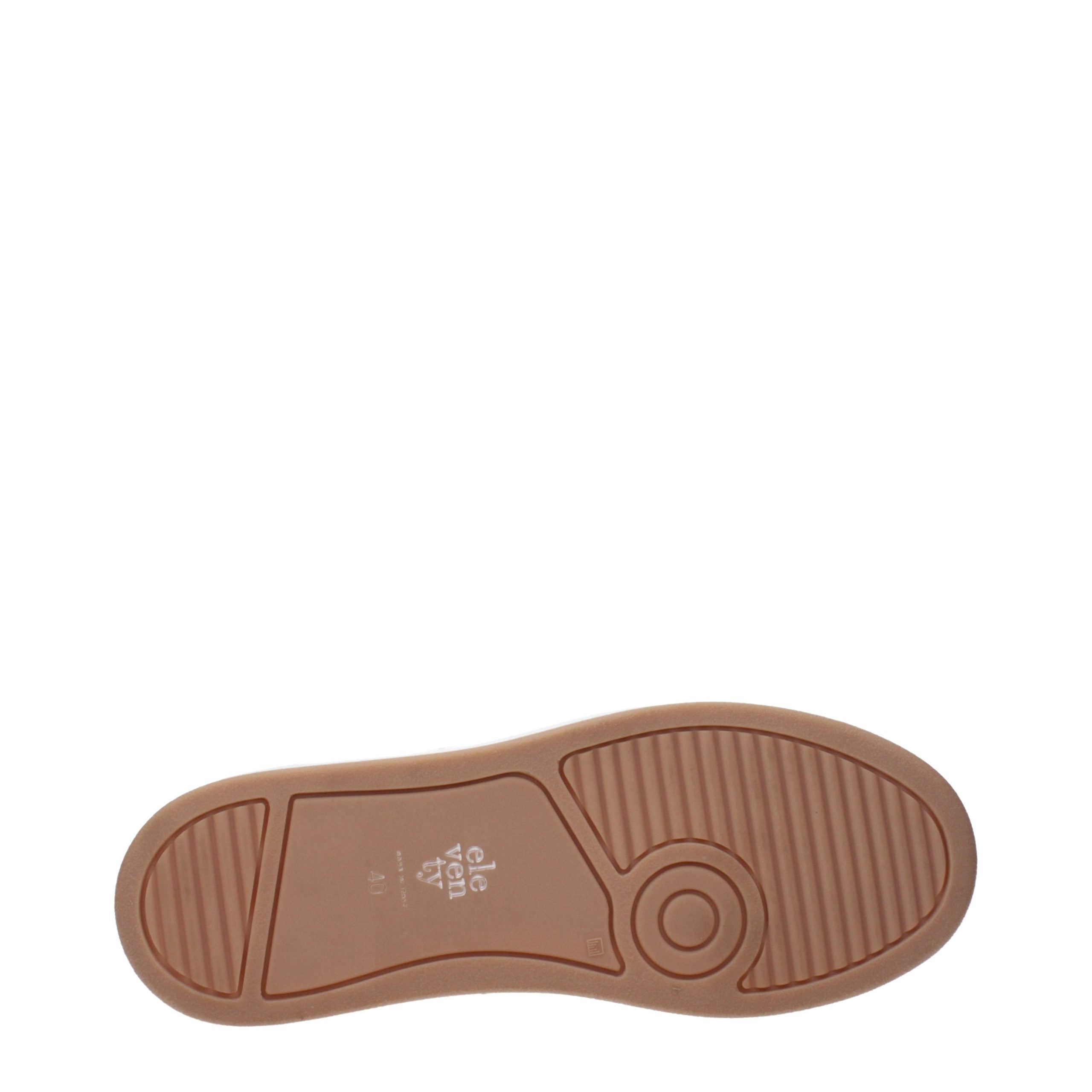 Eleventy Beige Leather Low Top Sneakers