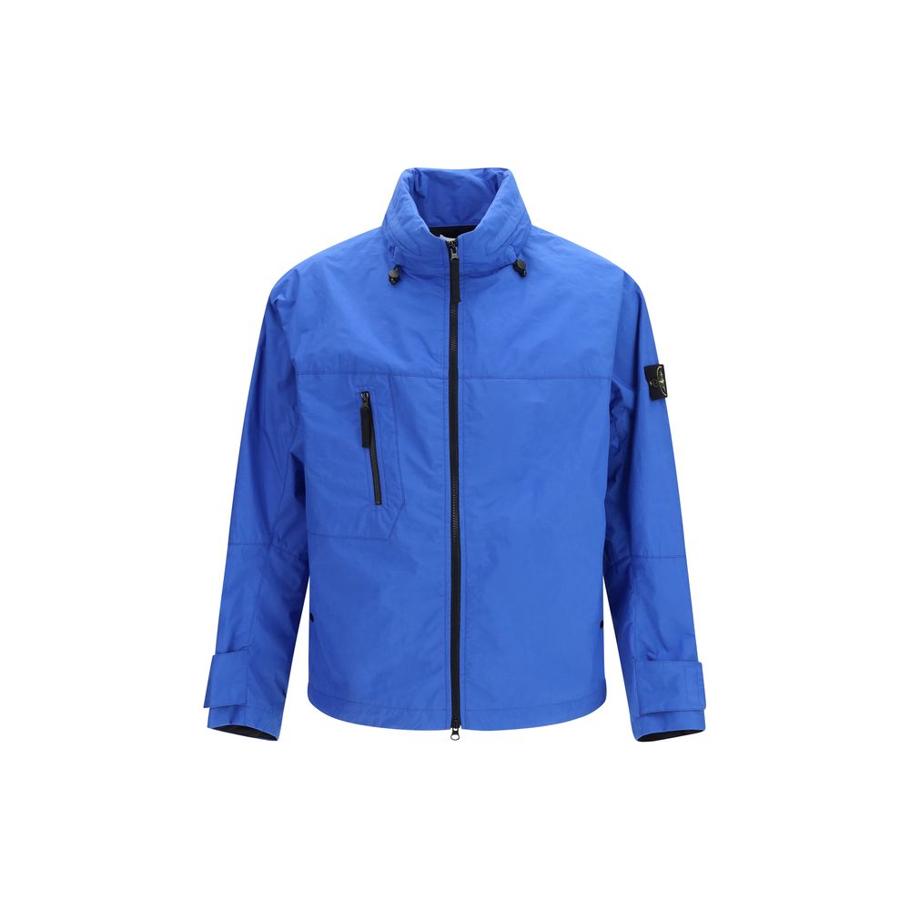 Stone Island Blue Polyester Coat