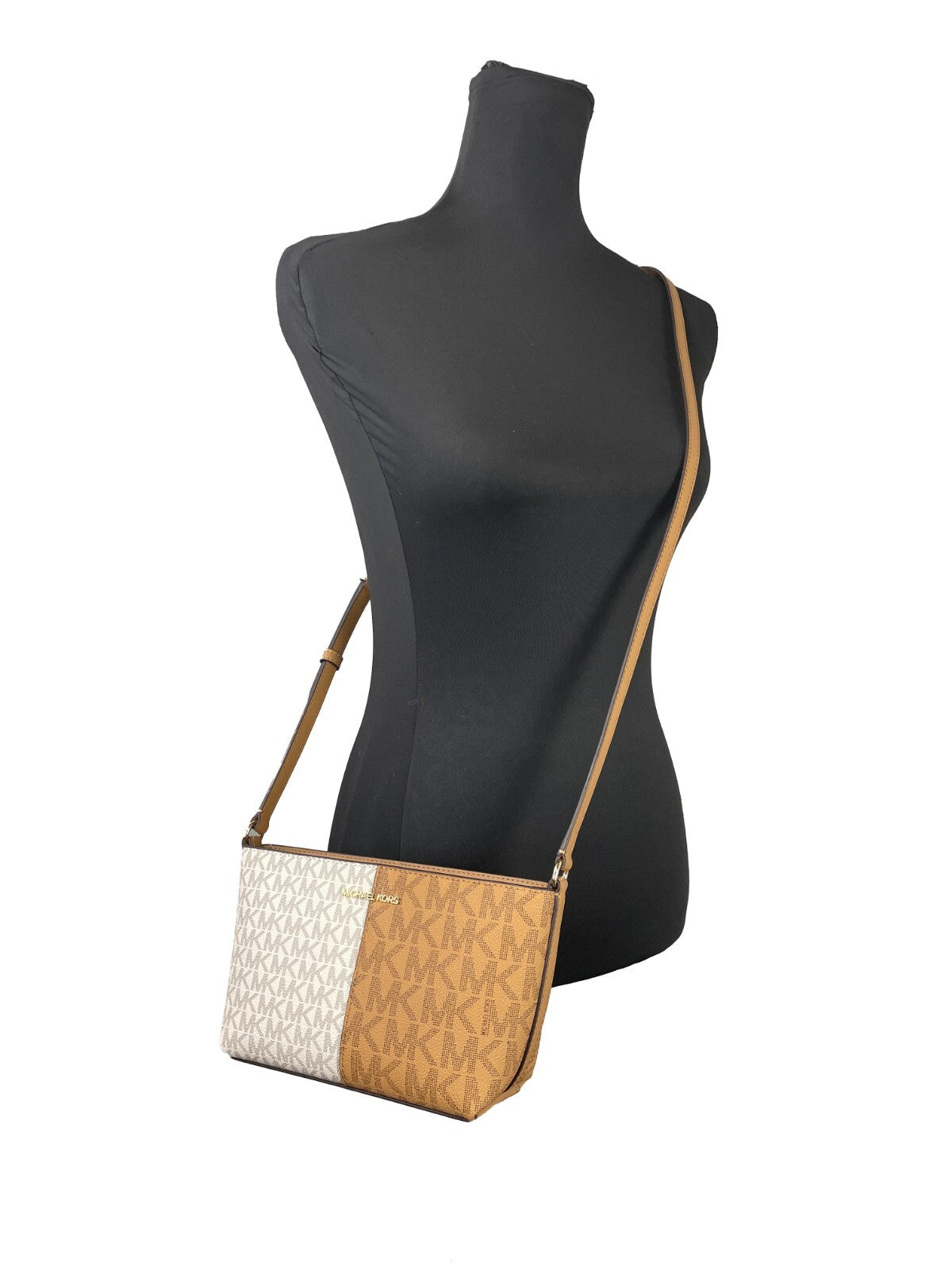 Michael Kors Jet Set - Small Two-Tone Logo Crossbody Bag