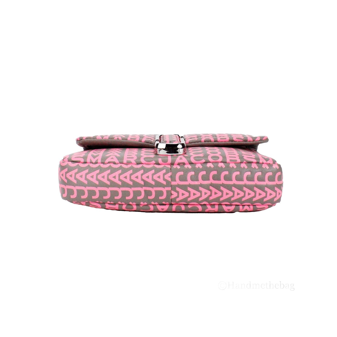 Marc Jacobs Neon Pink The Monogram Leather J Marc Mini Shoulder Bag Crossbody